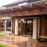 Pérgola de madera rustica