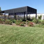 Pergola de madera jardin